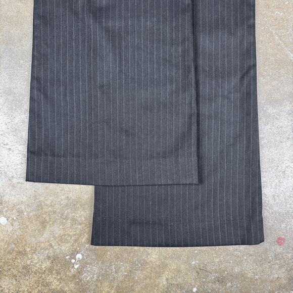 Banana Republic Women’s Pinstripe Flare Trousers Size 10 Gray Wool Blend Pants - Picture 6 of 13